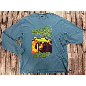 Brain Dead Blue Graphic Long Sleeve Shirt